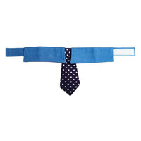HKM-1432765 Adjustable Denim Pet Collar with Star Pattern - Comfortable Necktie for Special Occasions