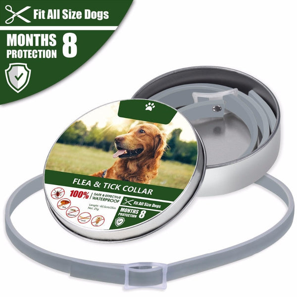 HKM-1433277 Gray Dog Collar with Flea and Mosquito Repellent Features