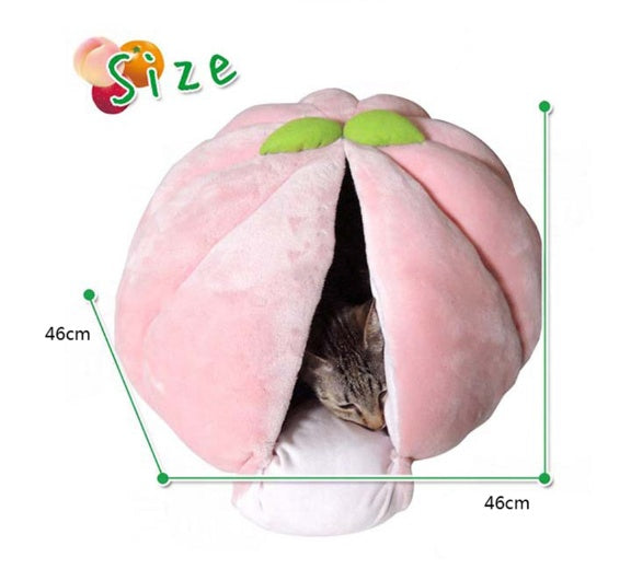 HKM-1435325 Cozy Fruit-Shaped Cat House for Winter - Small & Large Sizes Available