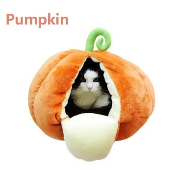 HKM-1435325 Cozy Fruit-Shaped Cat House for Winter - Small & Large Sizes Available