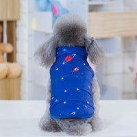 HKM-1435709 Cozy Cotton Dog Sweater for Autumn and Winter in Royal Blue and Navy Blue