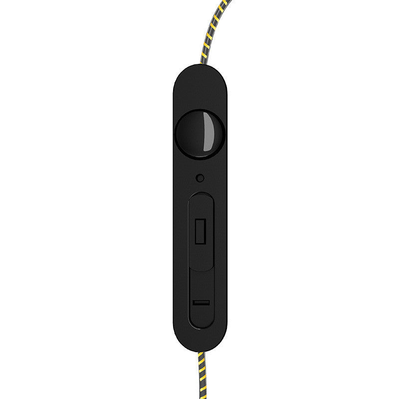 HKM-143699 In-Ear Wired Headphones with 3.5mm Straight Plug, Available in Black Gold and Black Red