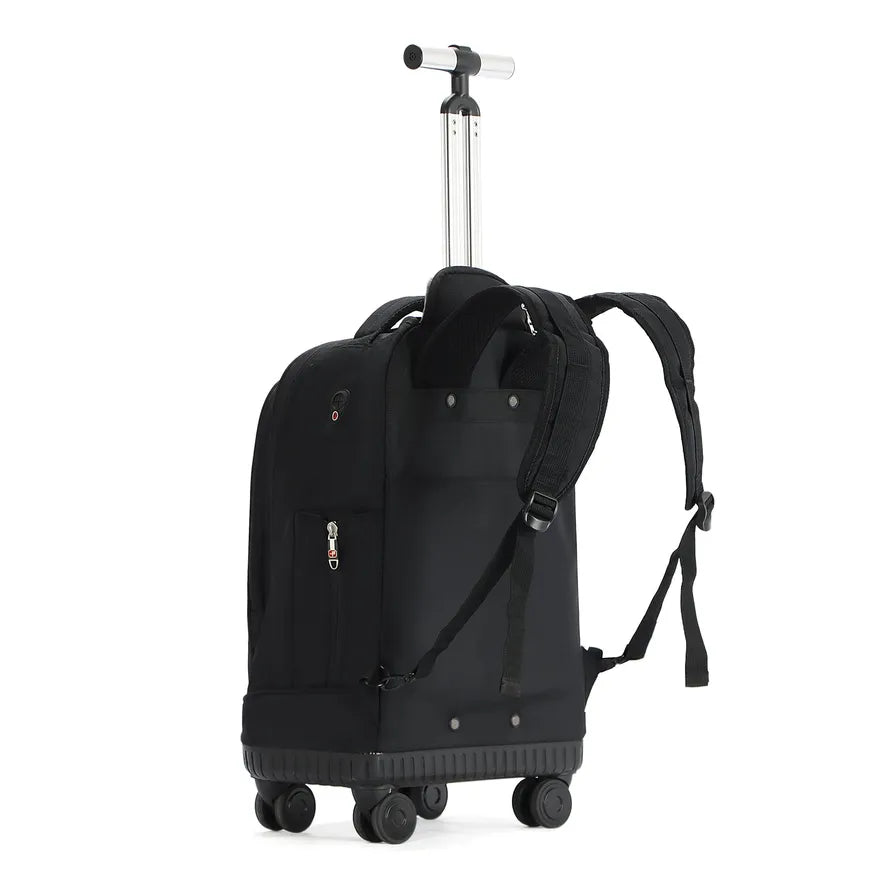 HKM-143699 Large Capacity Rolling Business Carry-On Trolley Travel Backpack for Air Travel