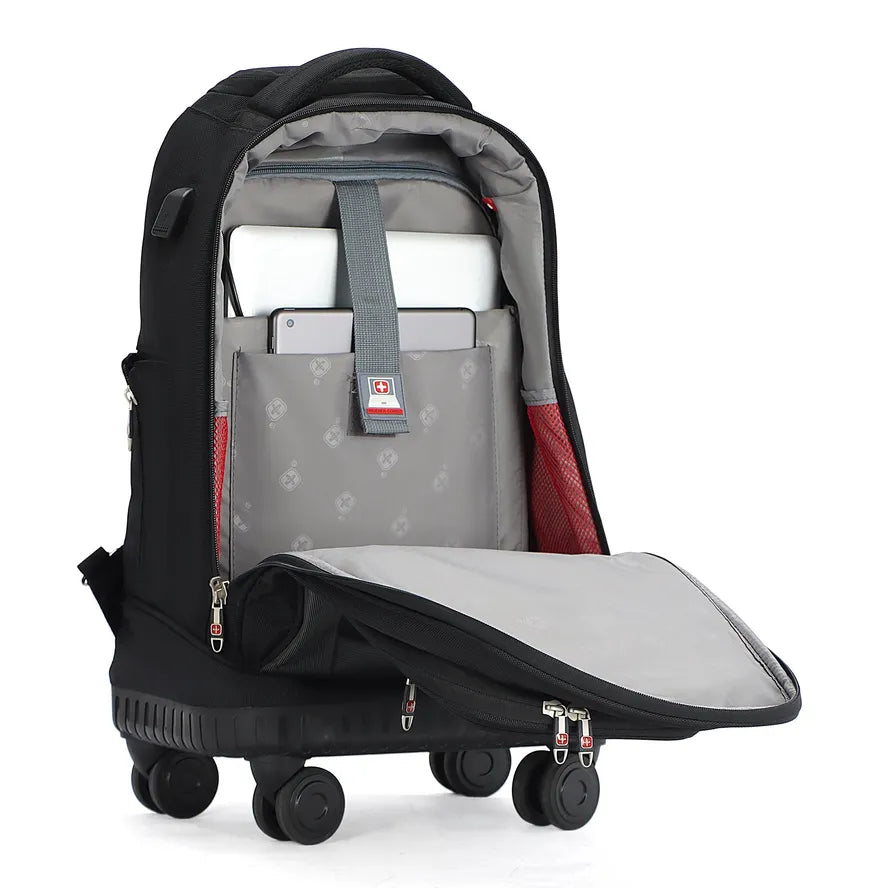HKM-143699 Large Capacity Rolling Business Carry-On Trolley Travel Backpack for Air Travel