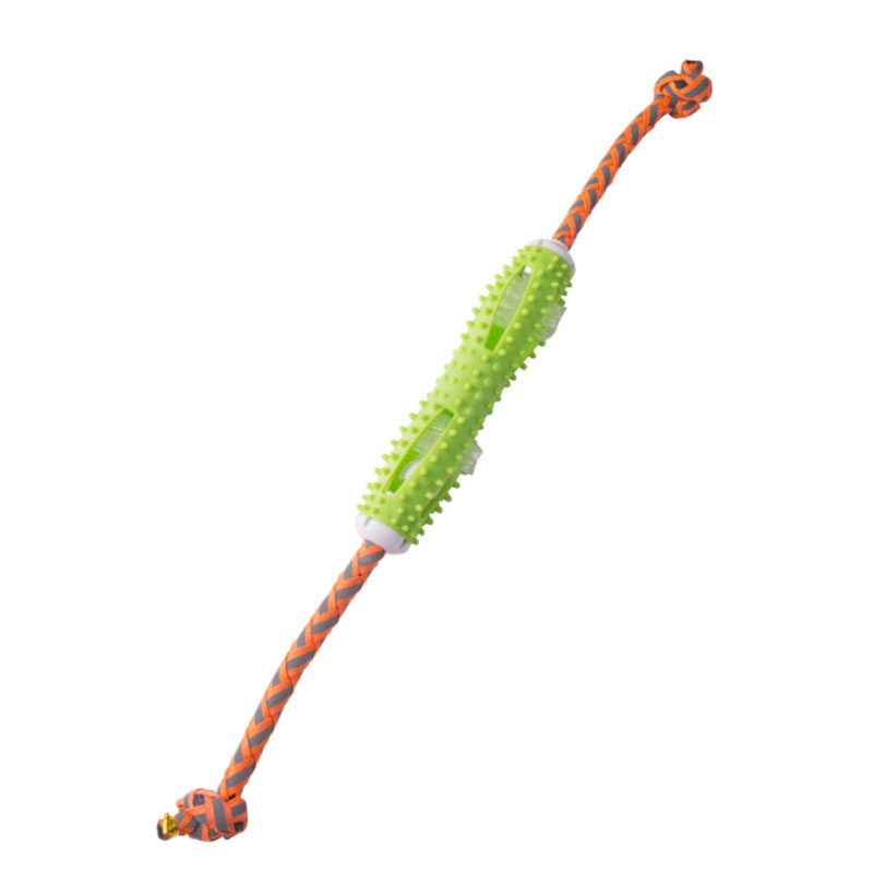 HKM-1437885 Soft Rubber Dog Toothbrush Stick for Effective Teeth Cleaning - 20cm, Available in Blue, Green, Orange, Pink