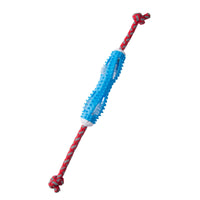 HKM-1437885 Soft Rubber Dog Toothbrush Stick for Effective Teeth Cleaning - 20cm, Available in Blue, Green, Orange, Pink