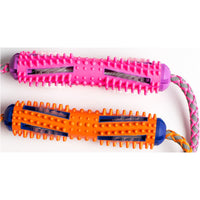 HKM-1437885 Soft Rubber Dog Toothbrush Stick for Effective Teeth Cleaning - 20cm, Available in Blue, Green, Orange, Pink