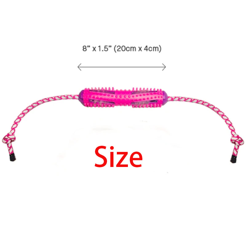 HKM-1437885 Soft Rubber Dog Toothbrush Stick for Effective Teeth Cleaning - 20cm, Available in Blue, Green, Orange, Pink