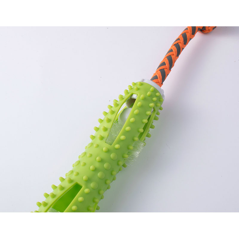 HKM-1437885 Soft Rubber Dog Toothbrush Stick for Effective Teeth Cleaning - 20cm, Available in Blue, Green, Orange, Pink