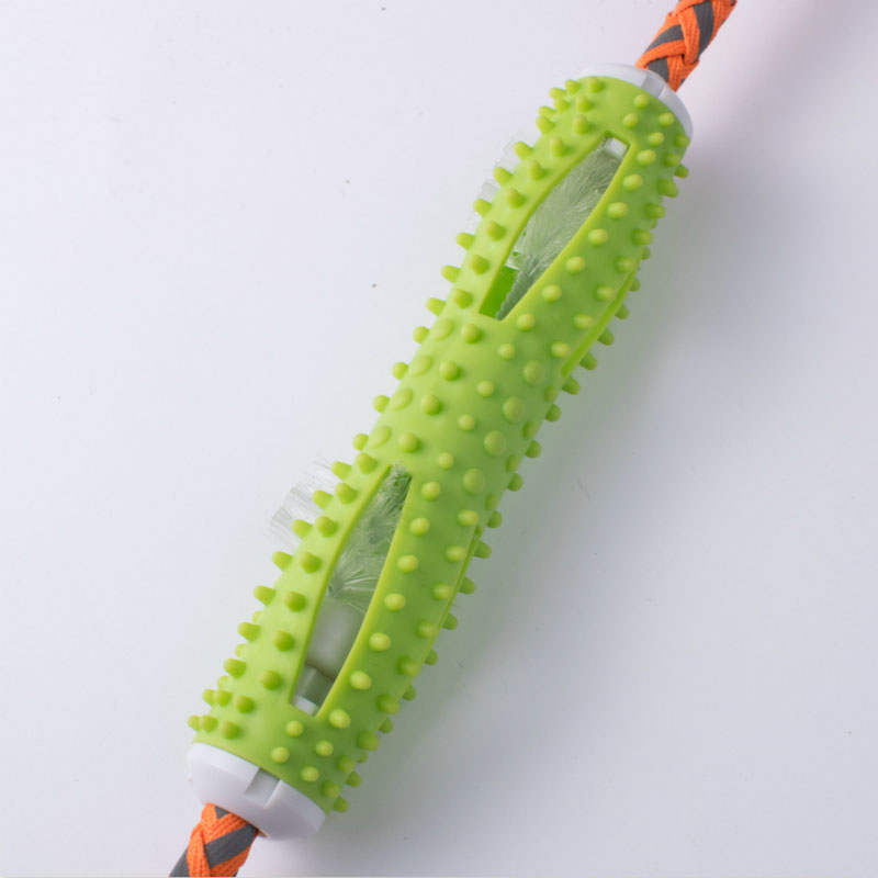 HKM-1437885 Soft Rubber Dog Toothbrush Stick for Effective Teeth Cleaning - 20cm, Available in Blue, Green, Orange, Pink