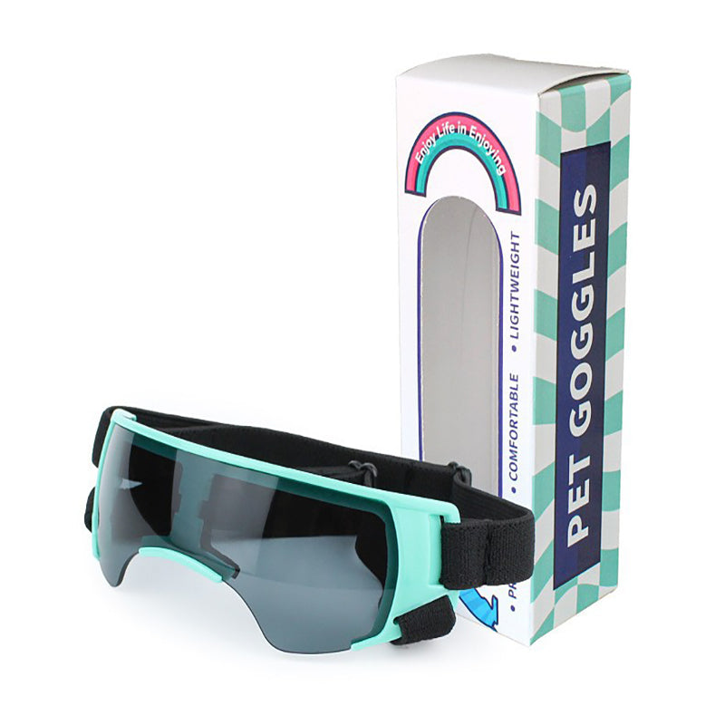 HKM-1438653 UV Proof Dog Goggles for Sun Protection - Casual Style, Black & Blue Options
