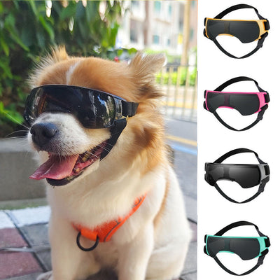 HKM-1438653 UV Proof Dog Goggles for Sun Protection - Casual Style, Black & Blue Options