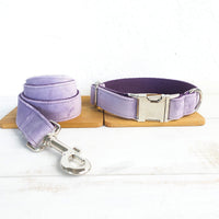HKM-1439037 Thick Cashmere Pet Collar and Leash Set in Various Sizes