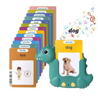 HKM-143955 Educational Dinosaur Card Learning Machine for Early Childhood Development - German and English Speaking Puzzle Toy