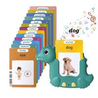 HKM-143955 Educational Dinosaur Card Learning Machine for Early Childhood Development - German and English Speaking Puzzle Toy