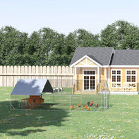 HKM-1440701 Spacious 10' x 20' Outdoor Chicken Coop with Lockable Door and Weather-Resistant Cover
