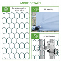 HKM-1440701 Spacious 10' x 20' Outdoor Chicken Coop with Lockable Door and Weather-Resistant Cover