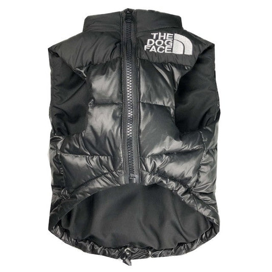 HKM-1441213 Warm Down Vest for Dogs - Comfortable Autumn and Winter Apparel in Black for Small to XXL Sizes