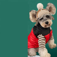 HKM-1441213 Warm Down Vest for Dogs - Comfortable Autumn and Winter Apparel in Black for Small to XXL Sizes