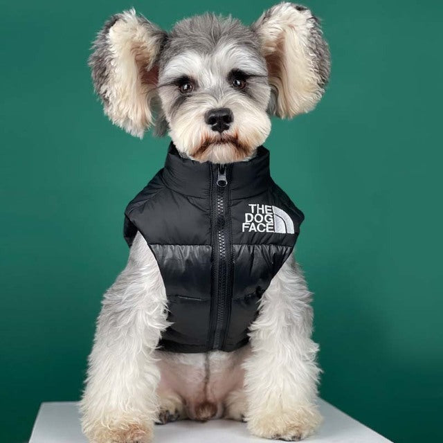 HKM-1441213 Warm Down Vest for Dogs - Comfortable Autumn and Winter Apparel in Black for Small to XXL Sizes