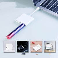 HKM-1441853 USB Charging Outdoor Trainer Laser Pointer, Green/Red/Blue Light, 5mW Power, Aluminum Body, Includes Lanyard