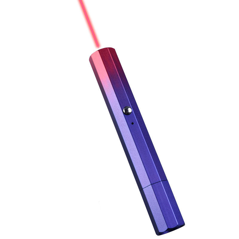 HKM-1441853 USB Charging Outdoor Trainer Laser Pointer, Green/Red/Blue Light, 5mW Power, Aluminum Body, Includes Lanyard