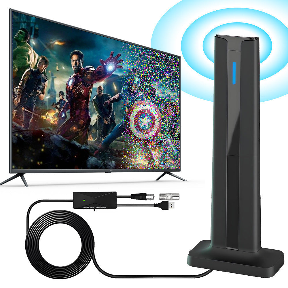 HKM-144211 Indoor HD Digital Television Antenna with Ground Receiver, Compact and Easy to Install