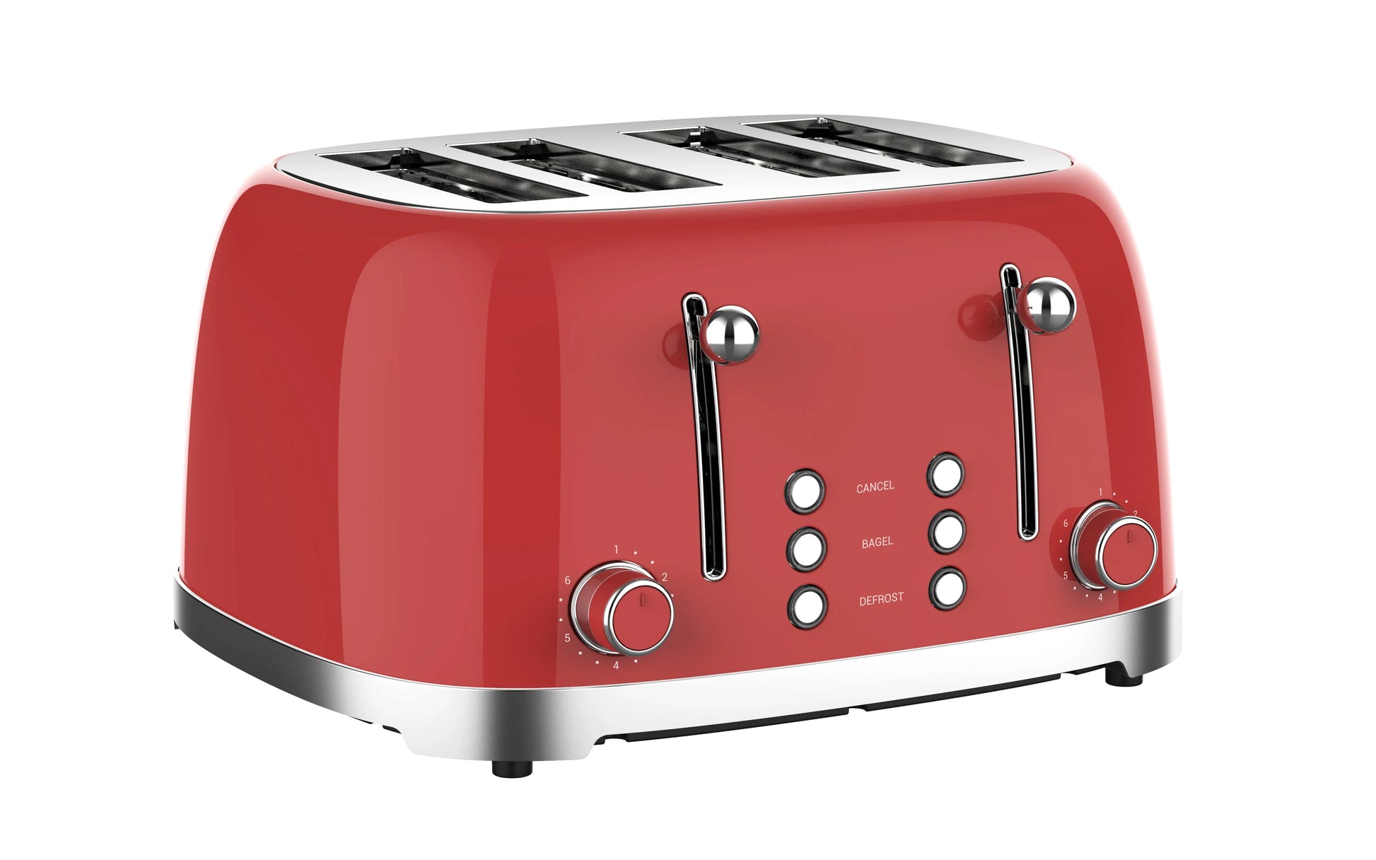 HKM-144275 4-Slice Electric Toaster with Defrost and Reheat Functions for Home Use