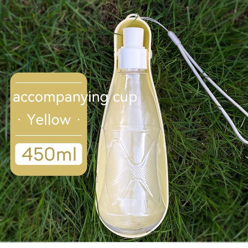 HKM-1442877 Portable Folding Dog Water Bottle - 550ml Capacity for Medium to Large Dogs - Outdoor Travel Essential