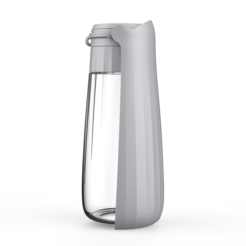 HKM-1442877 Portable Folding Dog Water Bottle - 550ml Capacity for Medium to Large Dogs - Outdoor Travel Essential