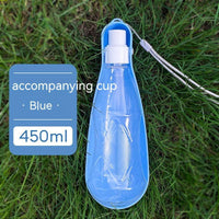 HKM-1442877 Portable Folding Dog Water Bottle - 550ml Capacity for Medium to Large Dogs - Outdoor Travel Essential