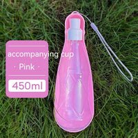 HKM-1442877 Portable Folding Dog Water Bottle - 550ml Capacity for Medium to Large Dogs - Outdoor Travel Essential
