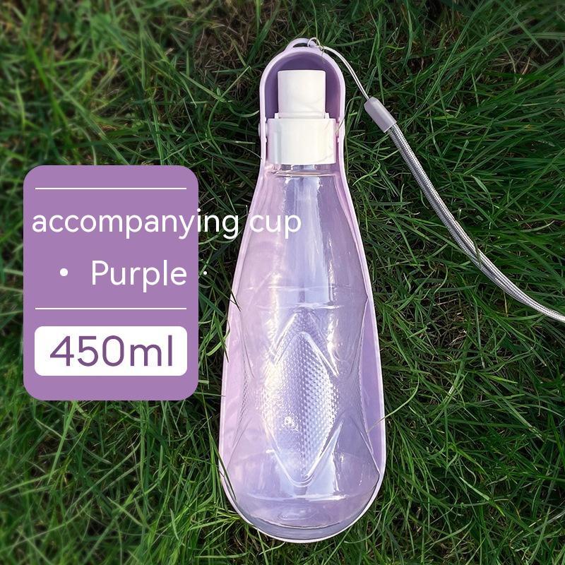 HKM-1442877 Portable Folding Dog Water Bottle - 550ml Capacity for Medium to Large Dogs - Outdoor Travel Essential