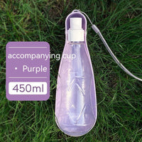 HKM-1442877 Portable Folding Dog Water Bottle - 550ml Capacity for Medium to Large Dogs - Outdoor Travel Essential