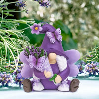 HKM-144339 Lavender Resin Craft for Outdoor Garden Décor in Purple Dwarf Design