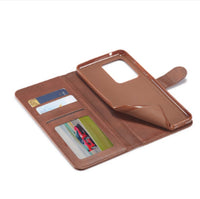 HKM-144403 Calfskin Pattern Card Wallet Flip Cover - All-in-One Anti-Drop Protective Holster