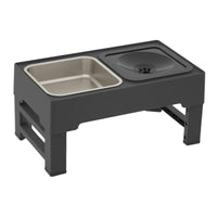 HKM-1444285 Adjustable Elevated Dog Bowl with Slow Feeder and Non-Spill Water Bowl for Small, Medium, and Large Dogs