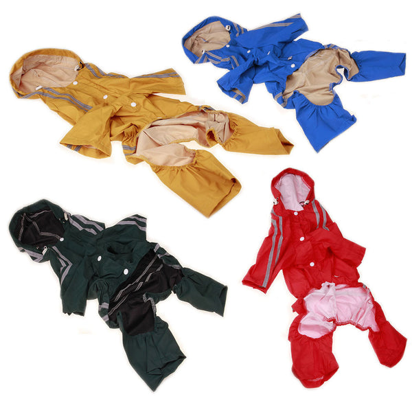 HKM-1444413 British Style Dog Raincoat in Multiple Colors and Sizes