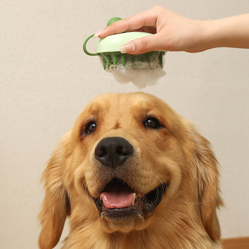 HKM-1444669 Soft Silicone Pet Hair Remover Comb for Dogs and Cats - Handheld Bath and Massage Brush