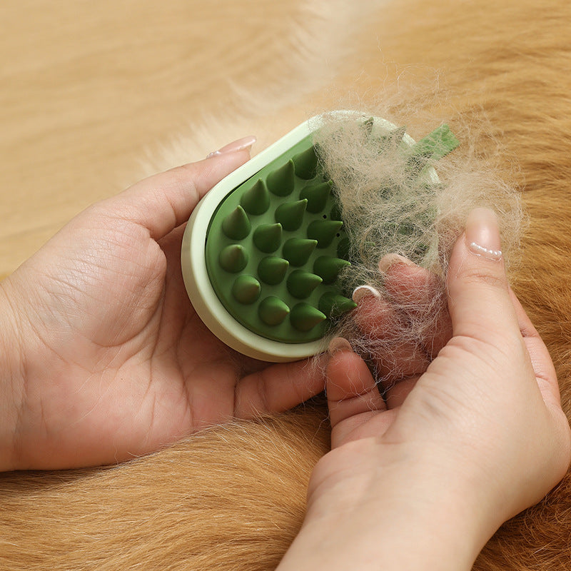 HKM-1444669 Soft Silicone Pet Hair Remover Comb for Dogs and Cats - Handheld Bath and Massage Brush
