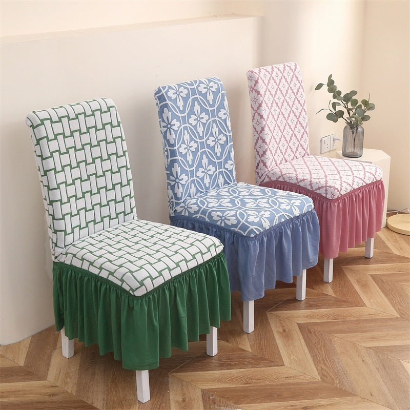 HKM-144595 Elastic Dining Chair Covers with Various Patterns and Styles, Dustproof and Non-Slip Protection