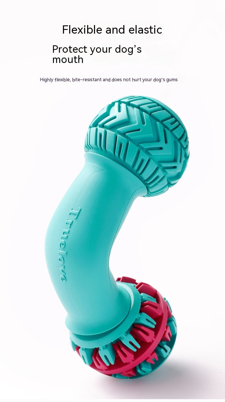 HKM-1447613 Durable Rubber Dog Toy for Large Dogs - Bite-Resistant Molar Design in Various Colors