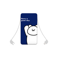 HKM-144787 Cute Bear Self-Contained Three-in-One Portable Power Bank 10000mAh, 10W Output