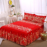 HKM-144851 Three-Piece Cotton Bedding Set for 108-Inch Beds - Comfortable Printed Design