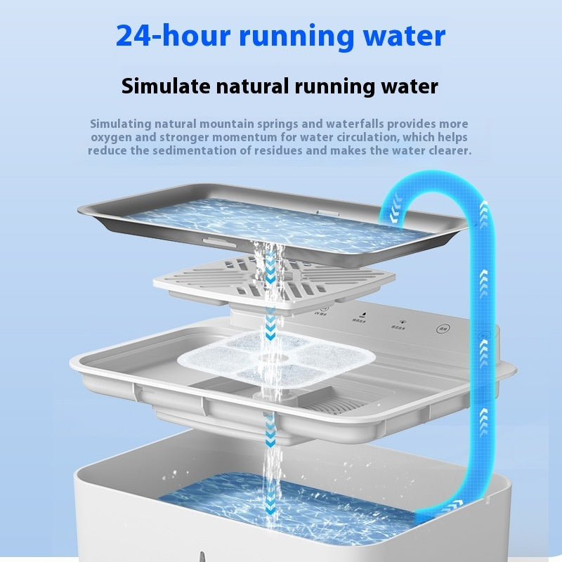 HKM-1448637 Automatic Cat Water Fountain with Constant Temperature Heating and Filtration System