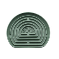 HKM-1448765 Anti-Choke Silicone Pet Food Bowl with Suction Cup for Dogs and Cats - Slow Feeding Design in Green, Blue, Brick Red