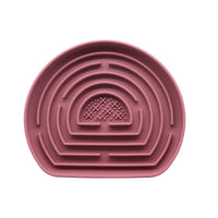 HKM-1448765 Anti-Choke Silicone Pet Food Bowl with Suction Cup for Dogs and Cats - Slow Feeding Design in Green, Blue, Brick Red