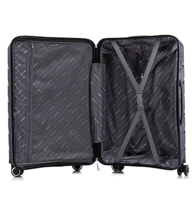 HKM-144915 Minimalist Travel Suitcase Set - 3 Piece Luggage (20/24/28 Inch)