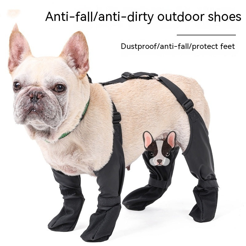 HKM-1449405 Waterproof Adjustable Dog Boots with Non-Slip Sole for Outdoor Protection and Comfort