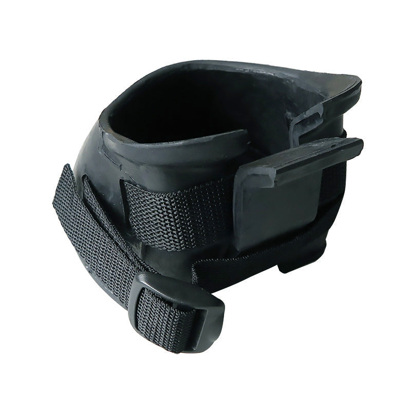 HKM-1450045 Rubber Horse Hoof Boots for Wound Care and Protection - Black, Sizes S to XL